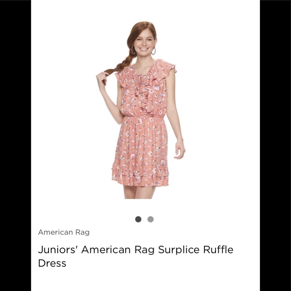 Juniors American rag‎ surplice ruffle dress
